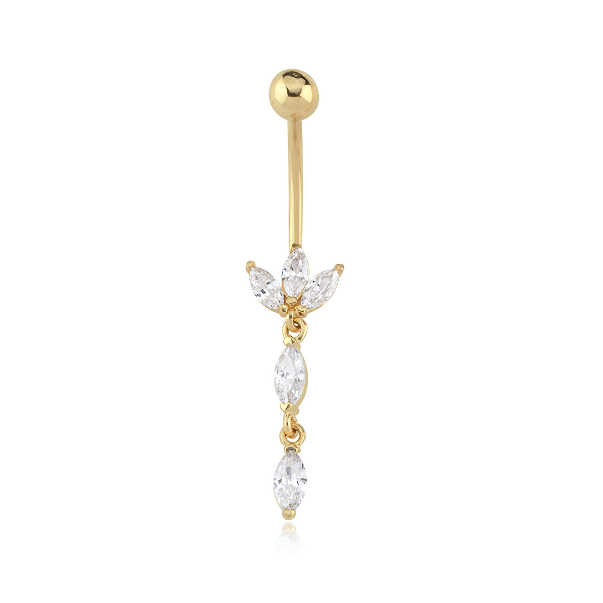 Lotus Sallantılı Göbek Piercing