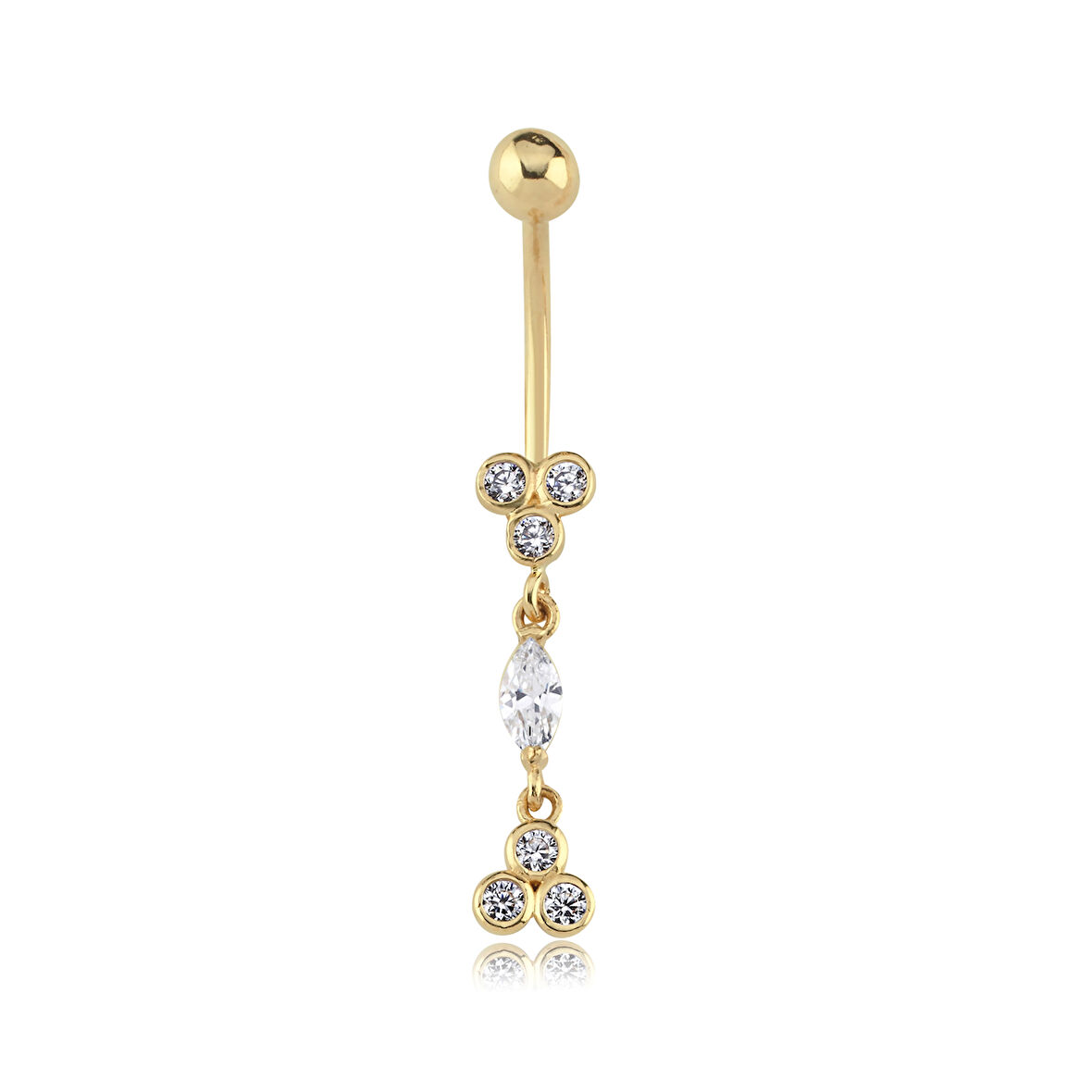 Trio Stone Göbek Piercing