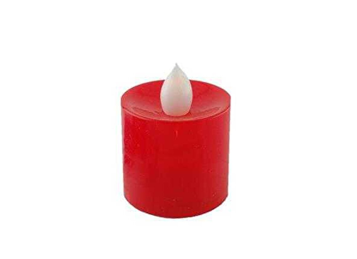 LED TEALİGHT KIRMIZI 1 ADET 3,5CM X 4,5CM