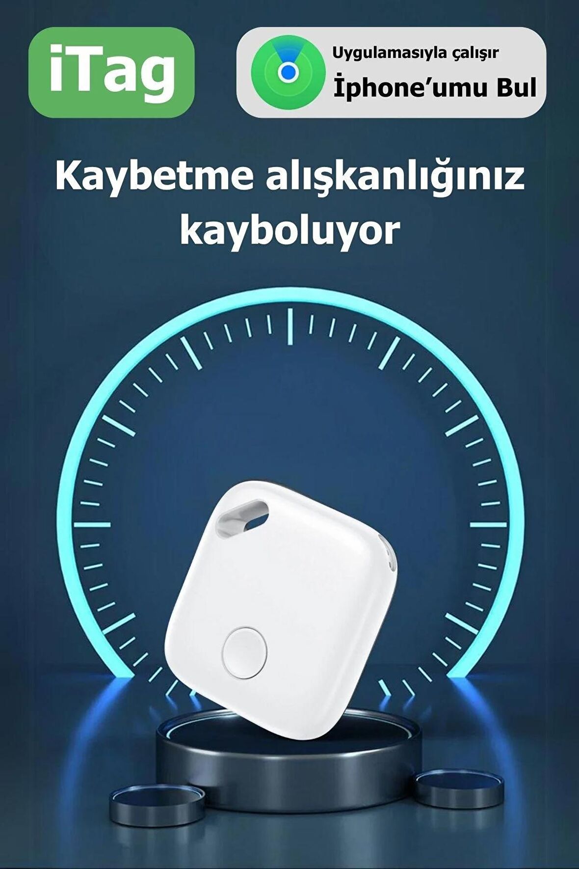 iTag Akıllı Takip Cihazı - İphone mu Bul Uygulamasıyla Çalışır (Apple ile uyumlu)