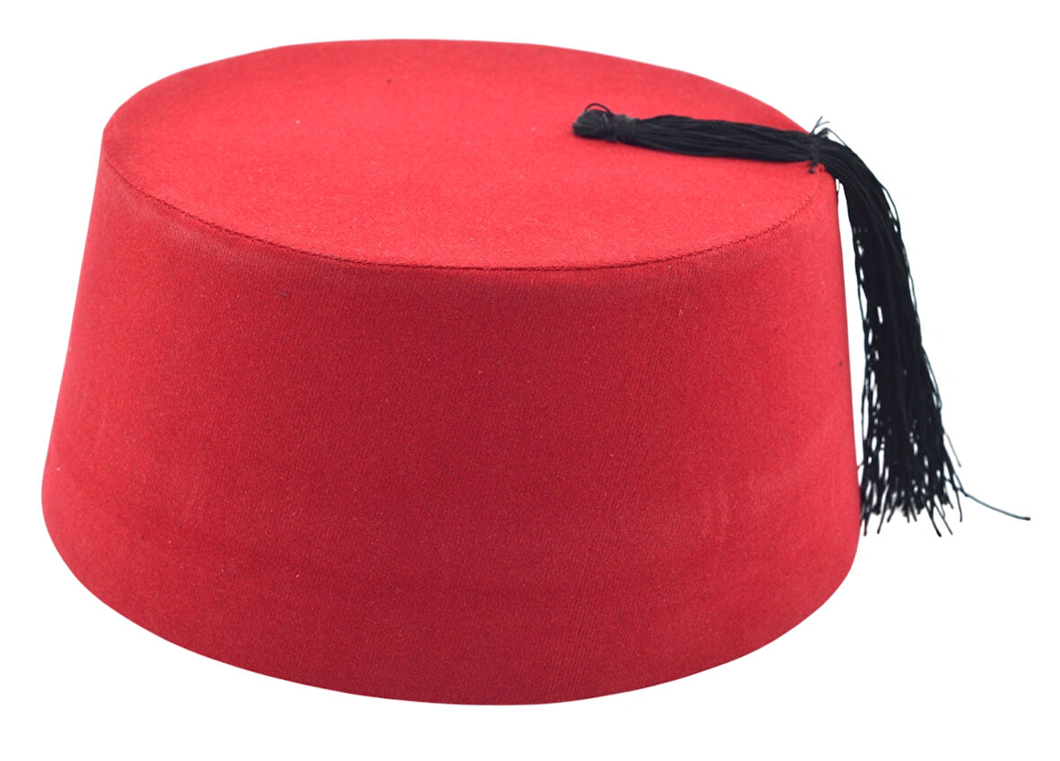 Osmanlı Kırmızı Erkek Püsküllü Damat Kına Fesi (9,5cmx59cm)