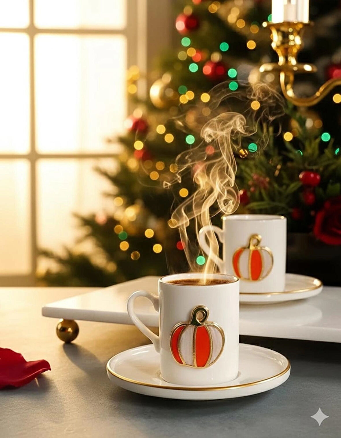 Fine Living ELEGANT PUMPKİN 4 PARÇA 2 KİŞİLİK KAHVE FİNCANI