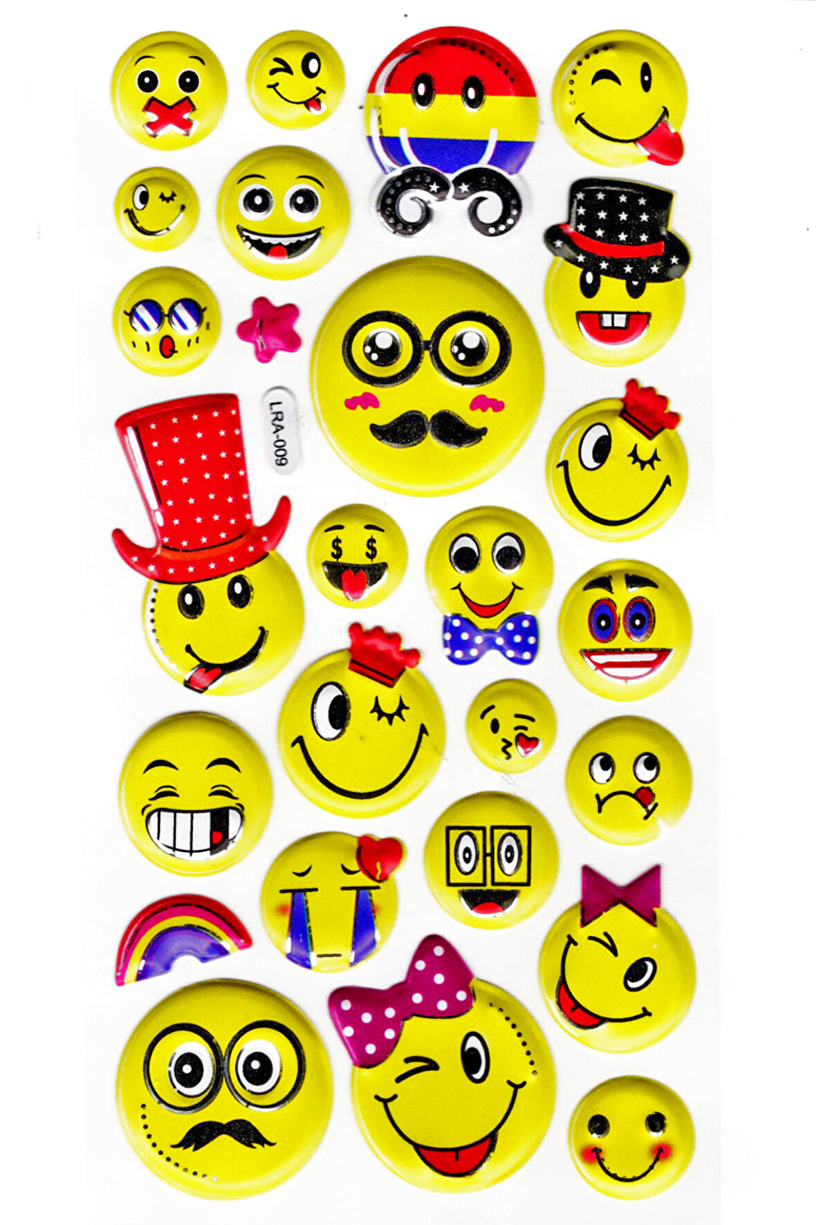 Sticker Kabartmalı Stiker Defter, Planlayıcı Etiket (limlra-009)-17x9cm- Komik Emojiler