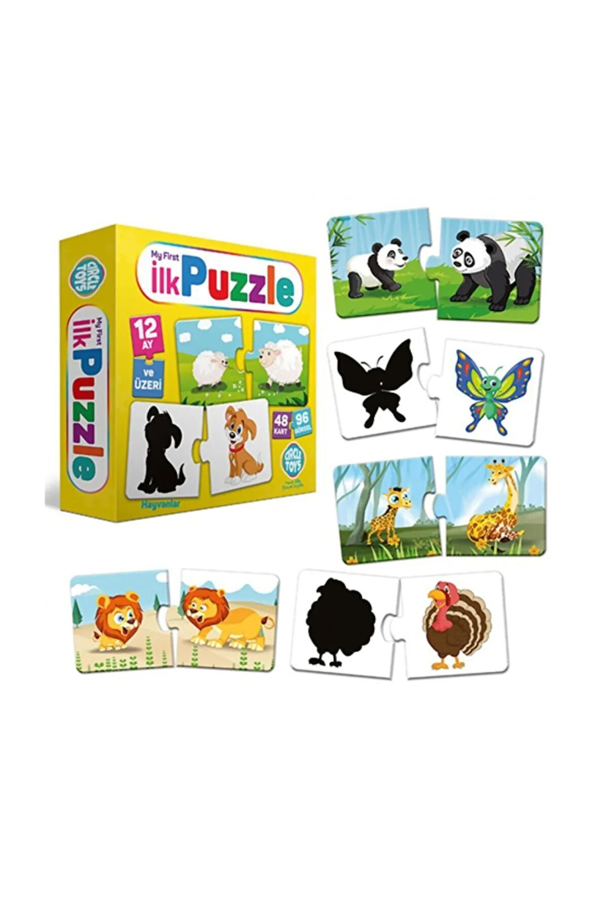 Ilk Puzzle Setim 48 Kart Puzzle Eşleştirme Oyunu My First Puzzle