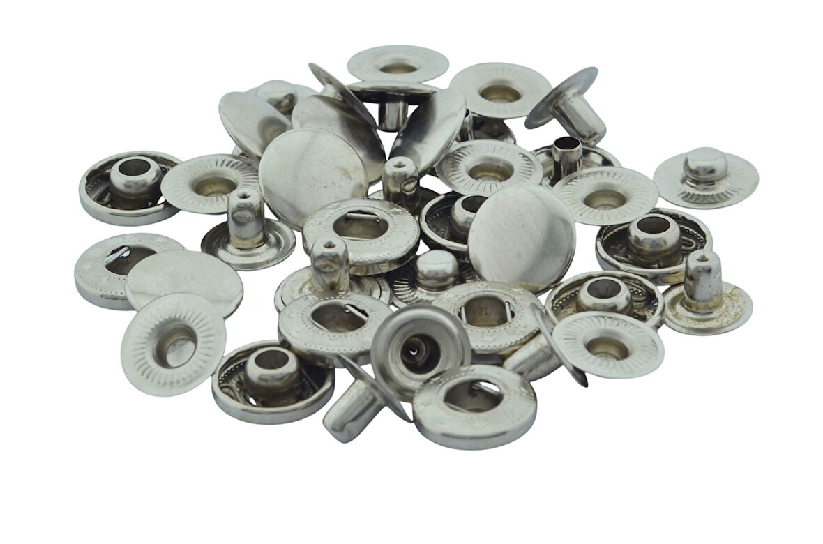 14mm 10 Adet Nikel Gümüş Renk Çıt Çıt Set
