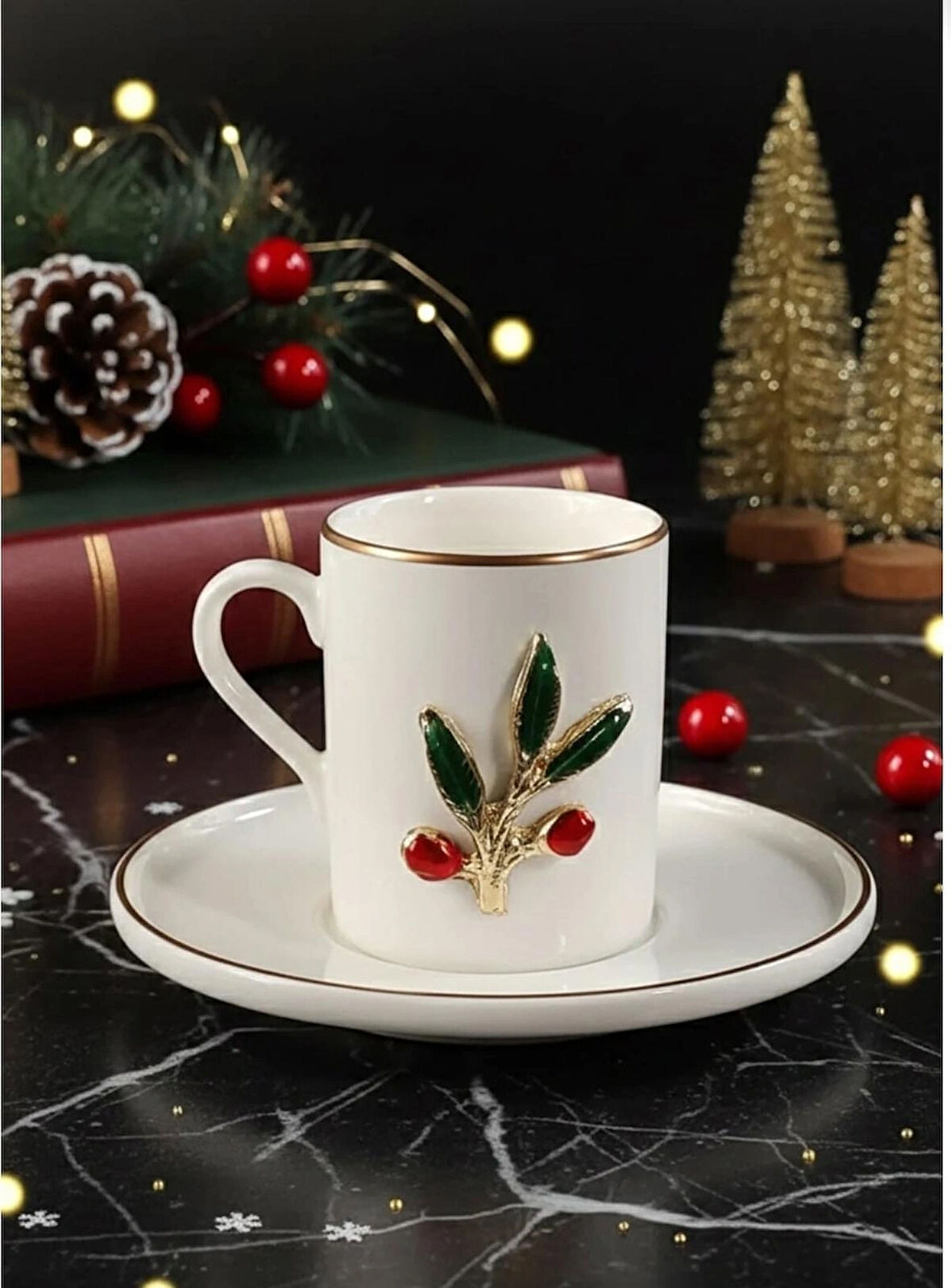 REGNA HOME Fine Living KOKİNA 4 PARÇA 2 KİŞİLİK KAHVE FİNCAN SETİ 93 ML