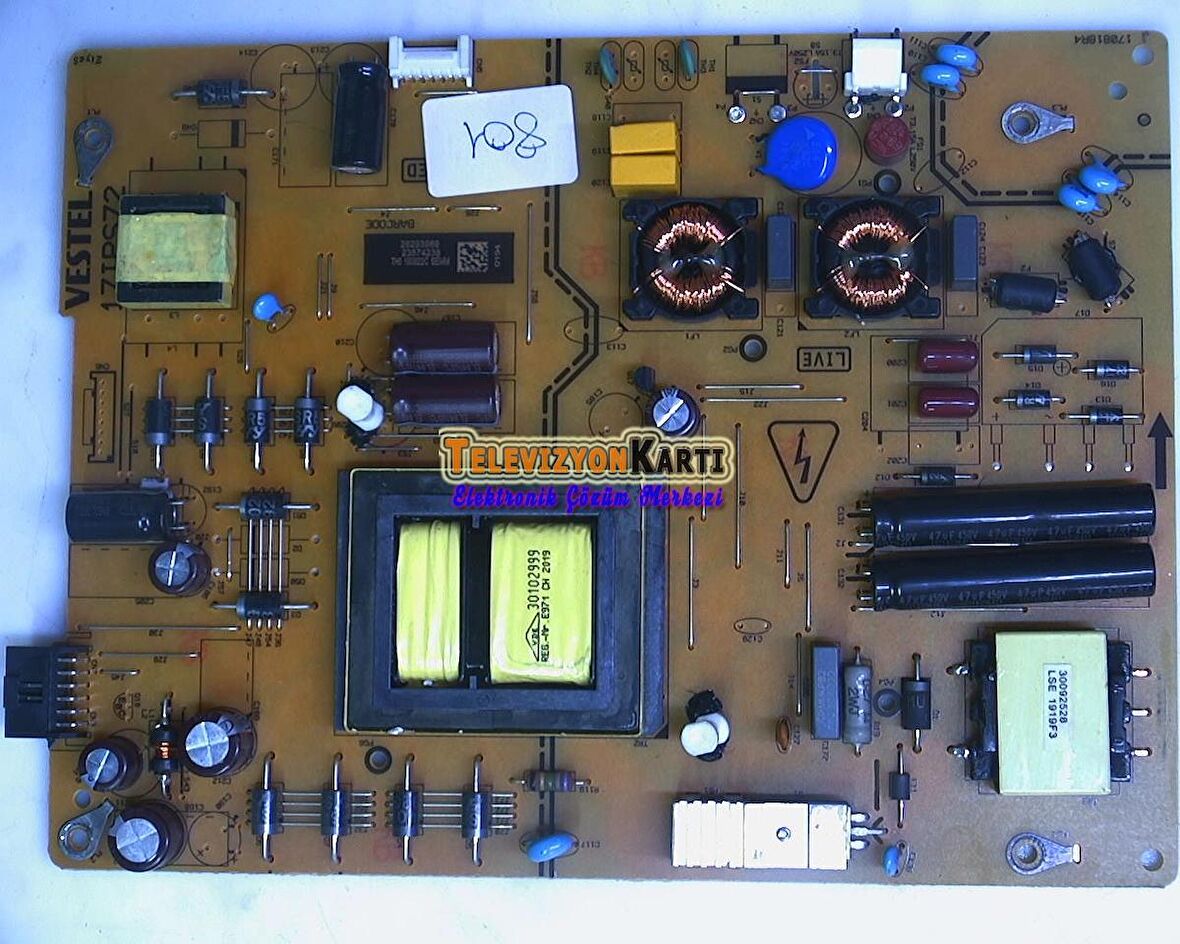 17IPS72, 23574238, Vestel 58U9500, Power Board, Ves580QNDT-2D-N41