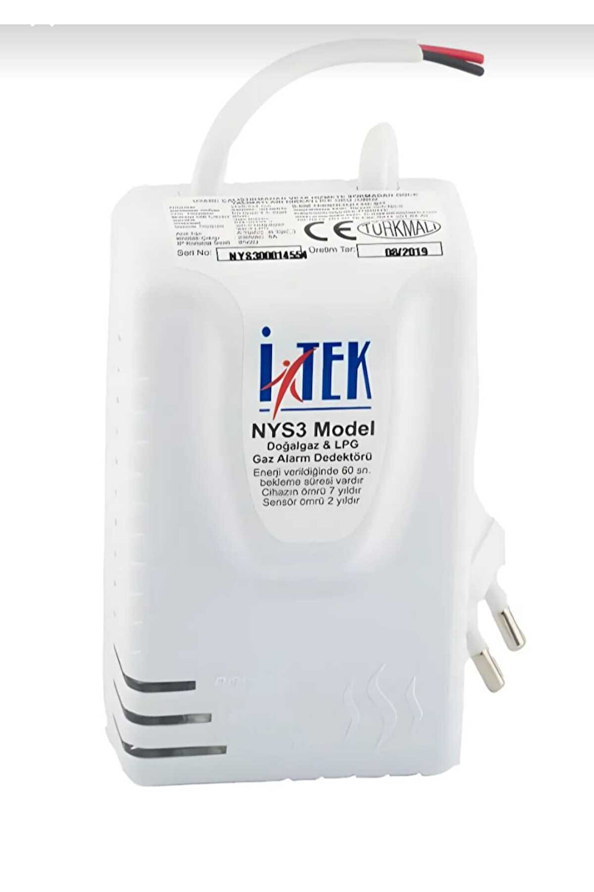 İTEK NYS3 ALARMLI GAZ DEDEKTÖRÜ