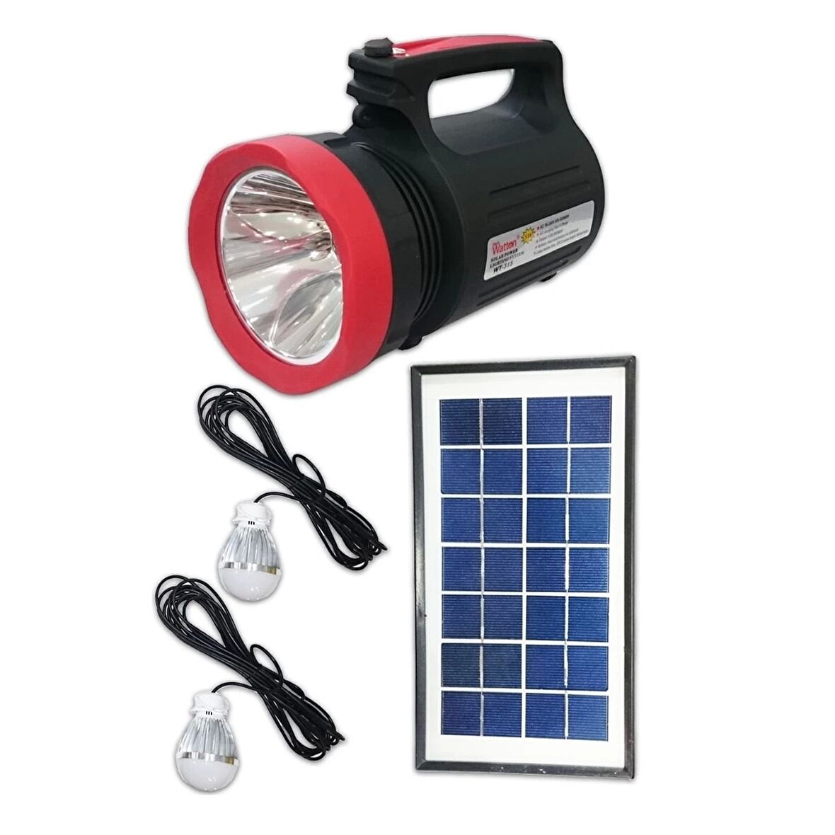 SOLAR GÜNEŞ ENERJİLİ FENER IŞILDAK LED AMPÜL WATTON WT-315