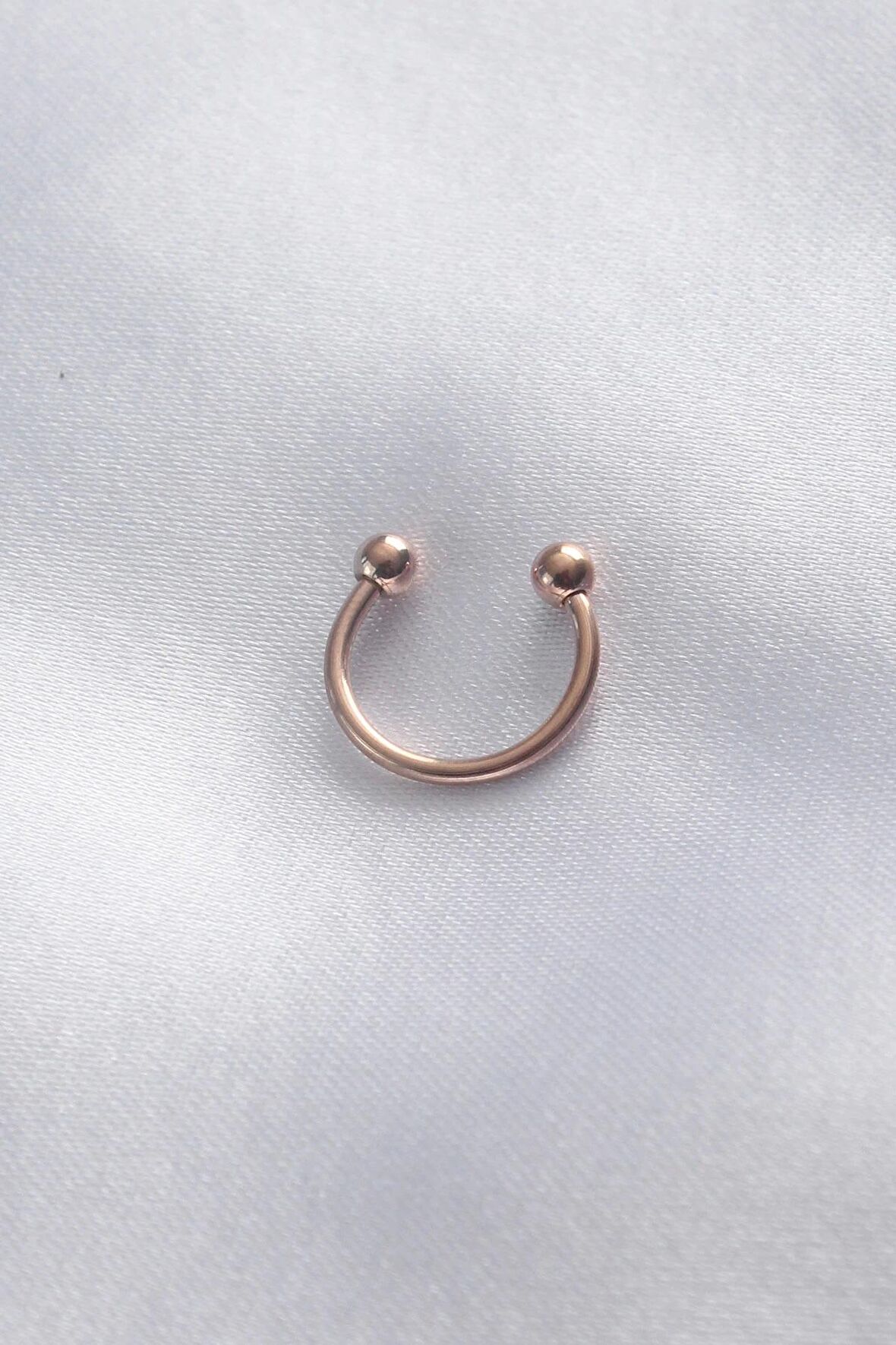 316L Cerrahi Çelik Rose Renk Minimal Toplu Halka Piercing