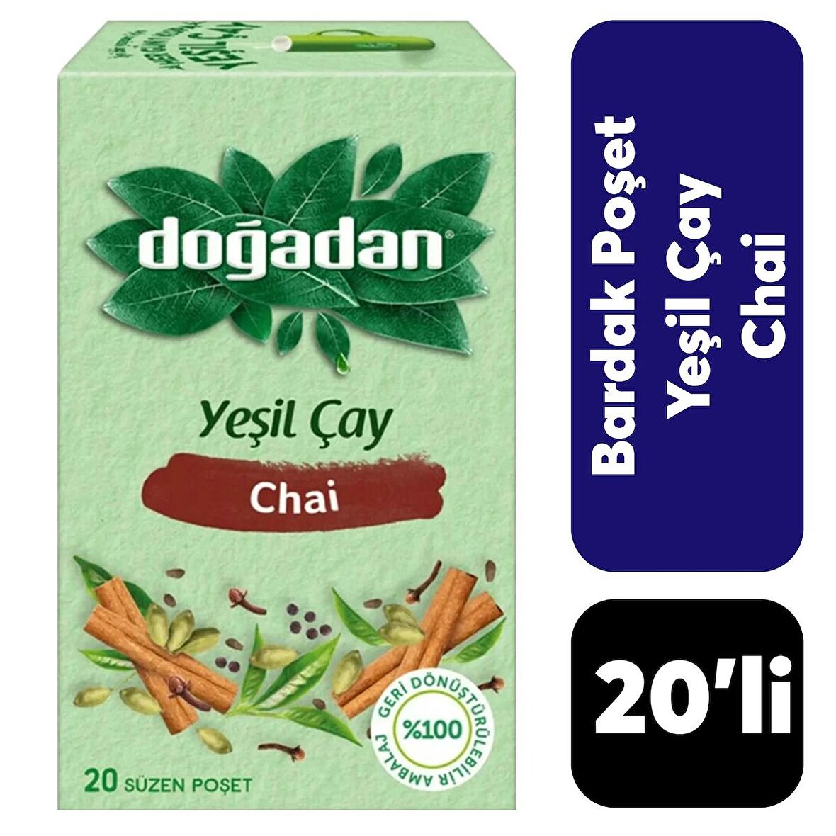 .Doğadan 20'li Yeşil Çay Chai