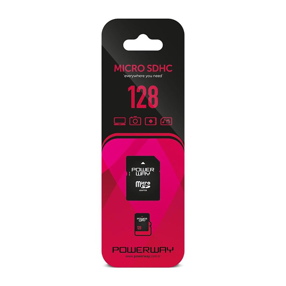 Powerway 128 Gb MicroSd Hafıza Kartı ve Adaptör