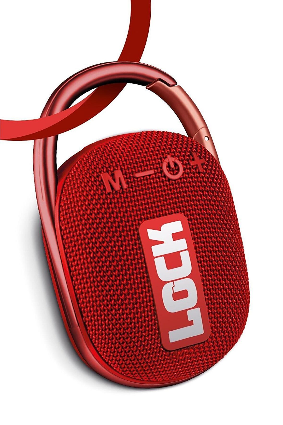 Powerway Lock Kırmızı Taşınabilir Bluetooth Hoparlör Ses Bombası Kilit Özellikli
