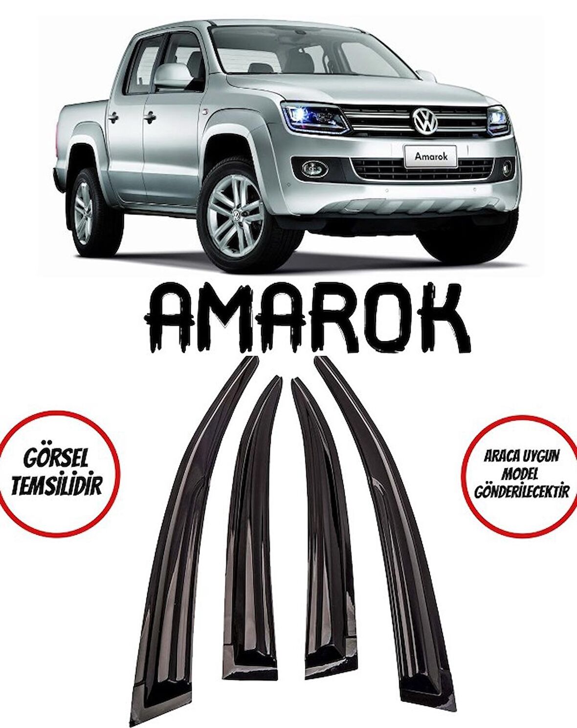 Balp Volkswagen Amarok Cam Rüzgarlığı 4lü
