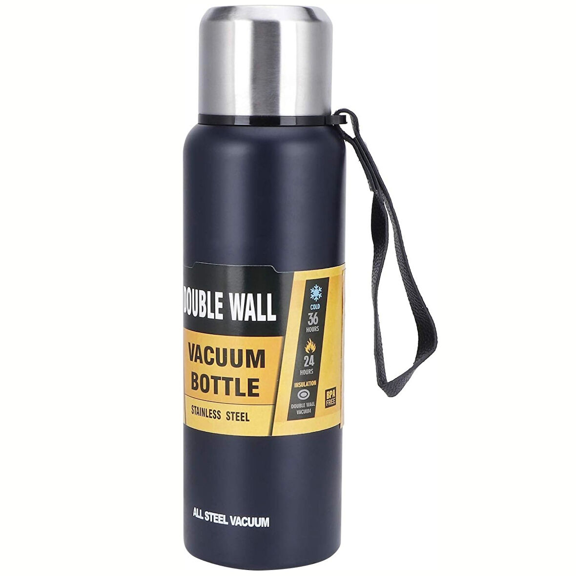 Perlotus 304 L Çelik 750 ml Vakumlu Lacivert Kamp ve Piknik Termosu