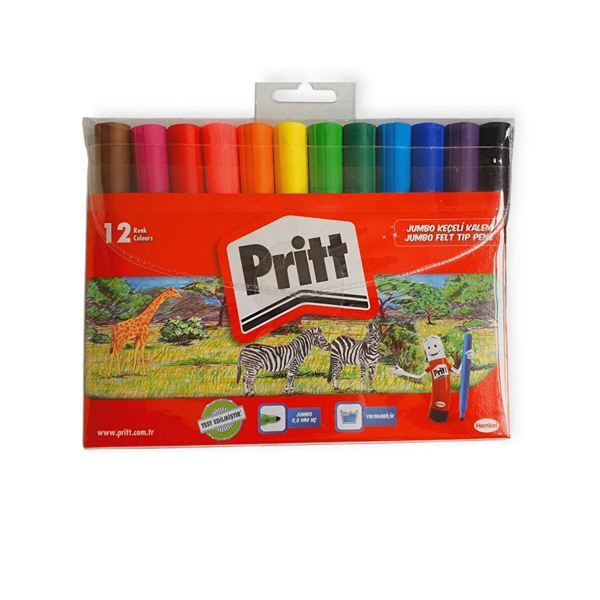 Pritt 12 Renk Jumbo Keçeli Kalem Seti