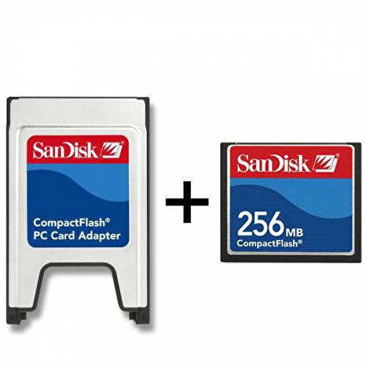 SANDİSK 256MB COMPACT FLASH KART + PCMCIA ADAPTÖR