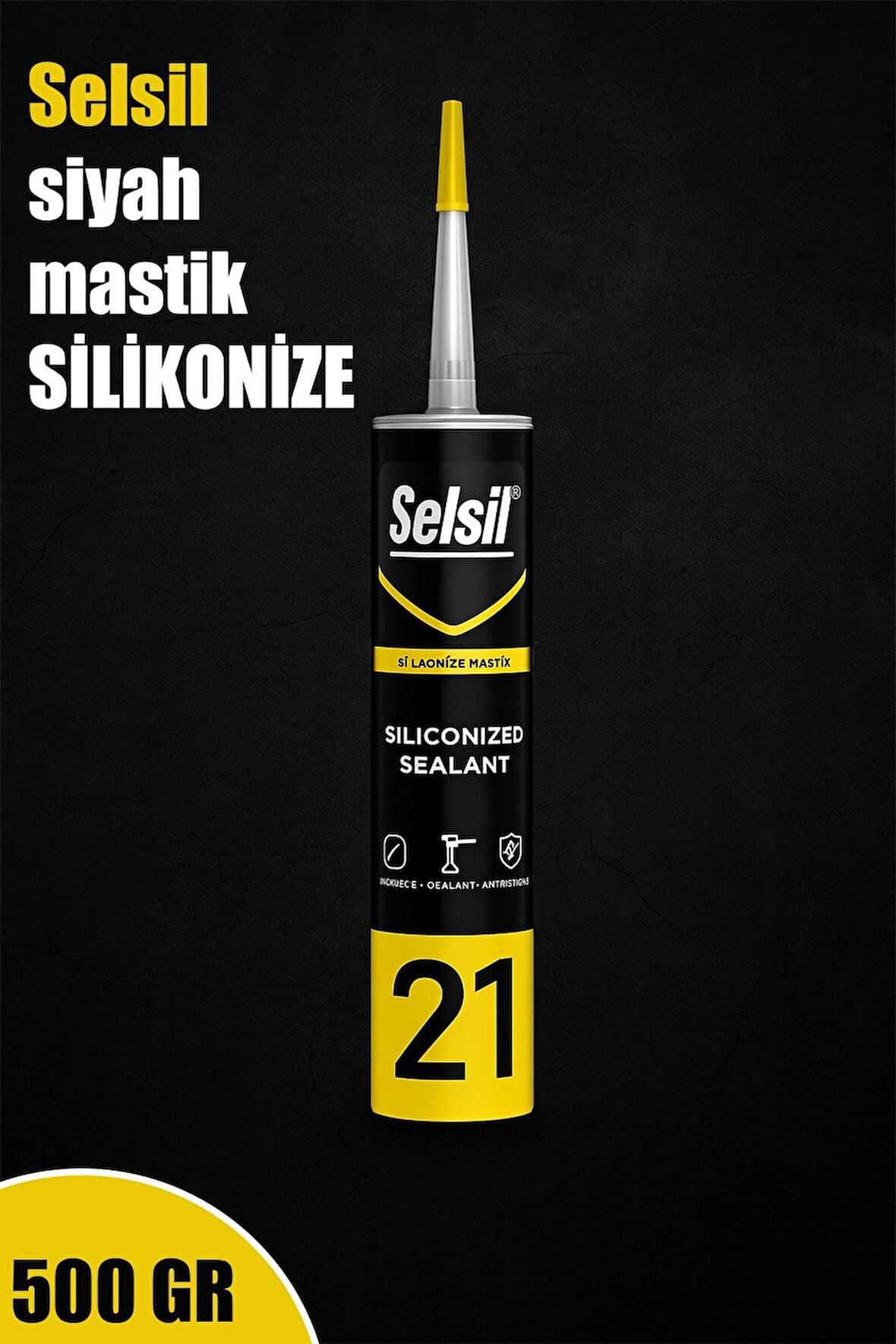 🖤SELSİL SİYAH MASTİK SİLİKONİZE