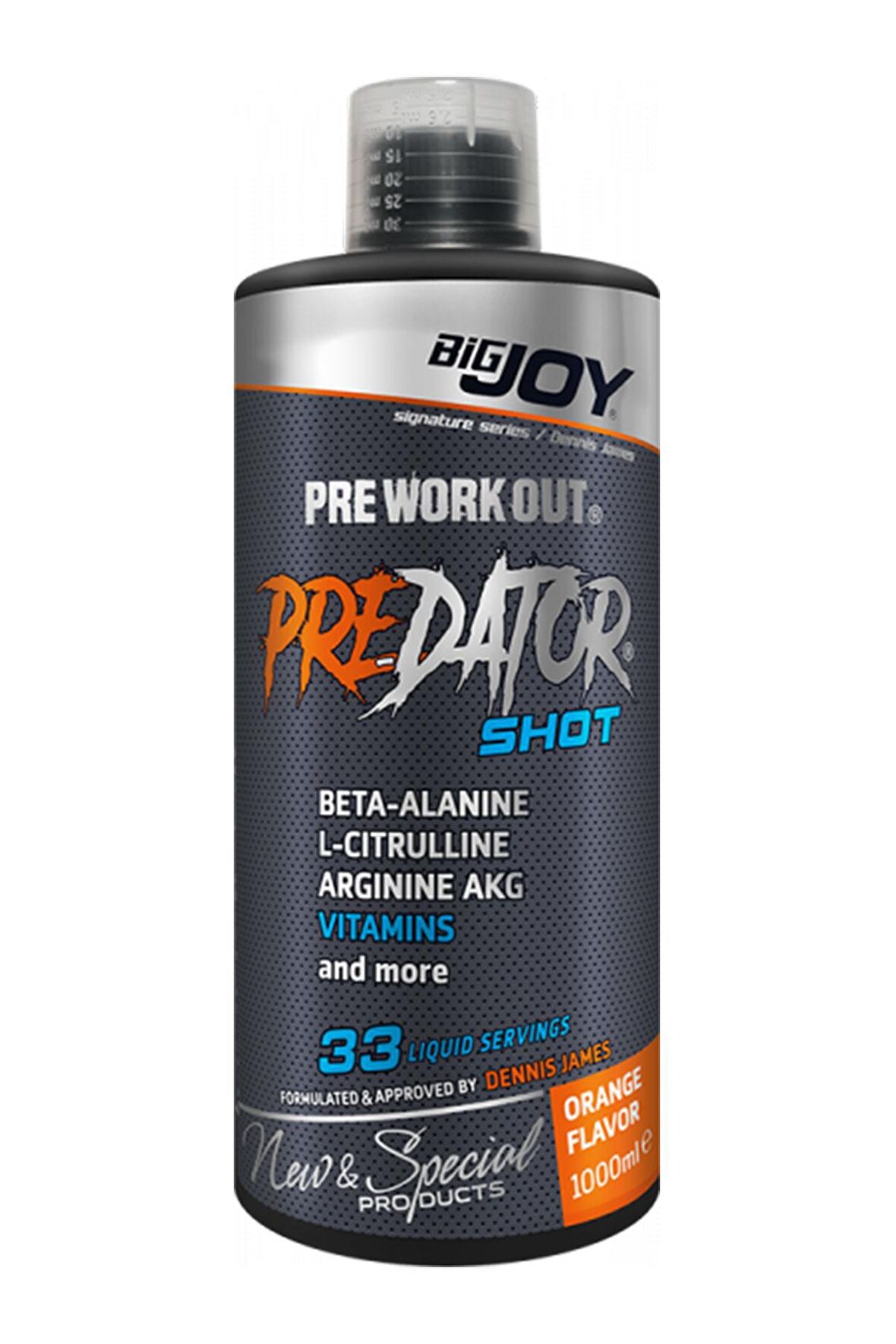 Bigjoy Sports Predator Shot 1000 ml Portakal Preworkout 33 Servis