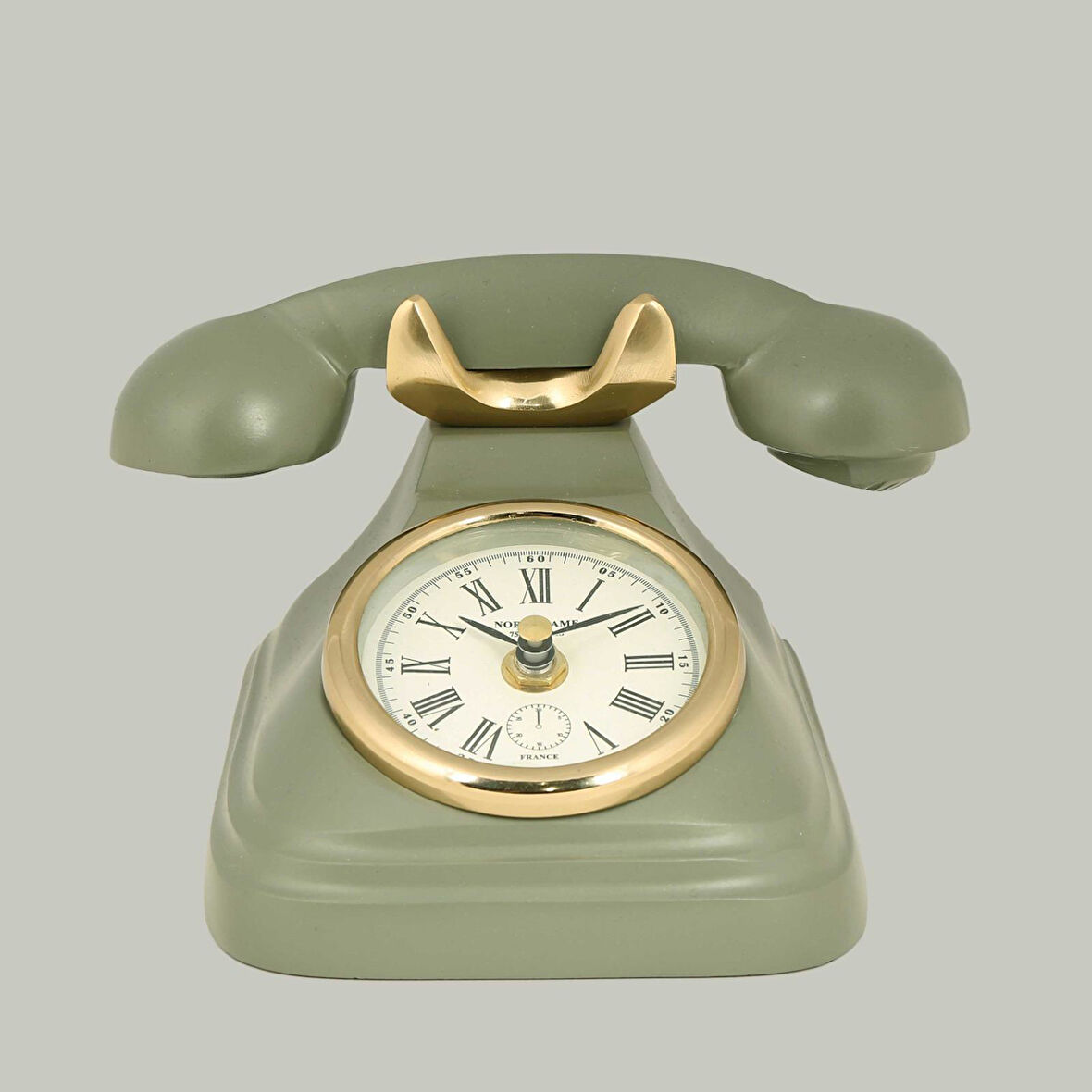 Evdema Vitale Metal Retro Telefon Saat 14*19*12 cm AK.IV0344