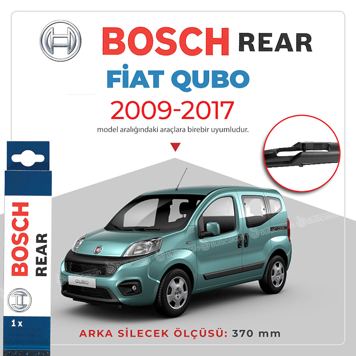 Bosch Rear Arka Silecek Fiat Qubo 2009-2017 ile uyumlu
