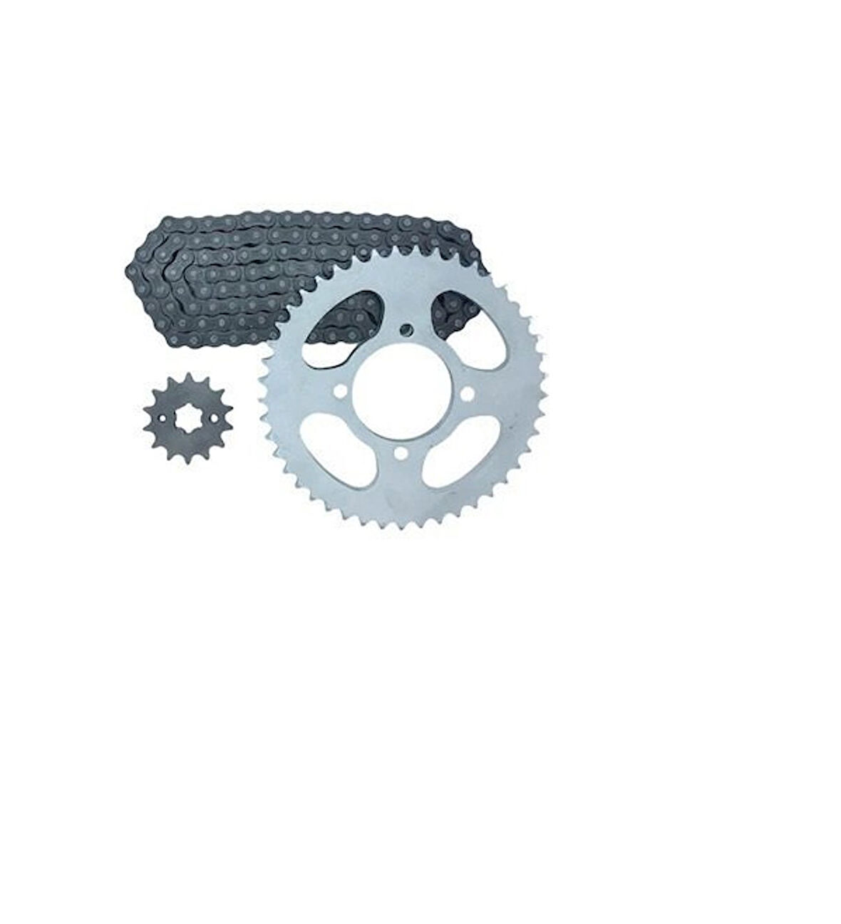 Yamaha Ybr 125 -Ybr Esd 125 Oringsiz Zincir Dişli Seti (Siyah Düz Zincir)2006-17 Arasmoto