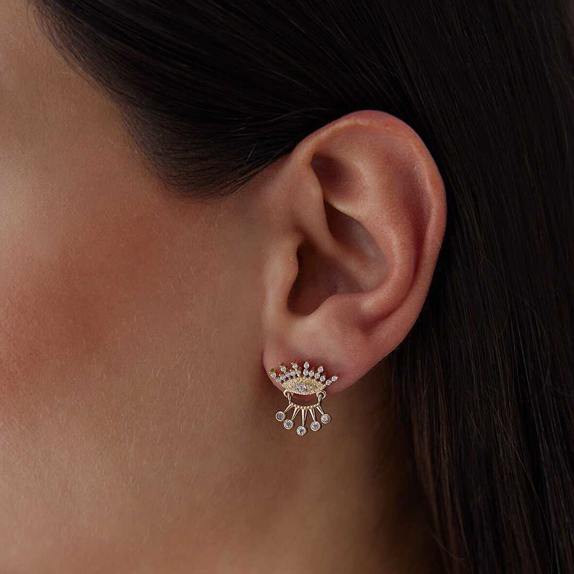 Gözlü Kraliçe Küpe