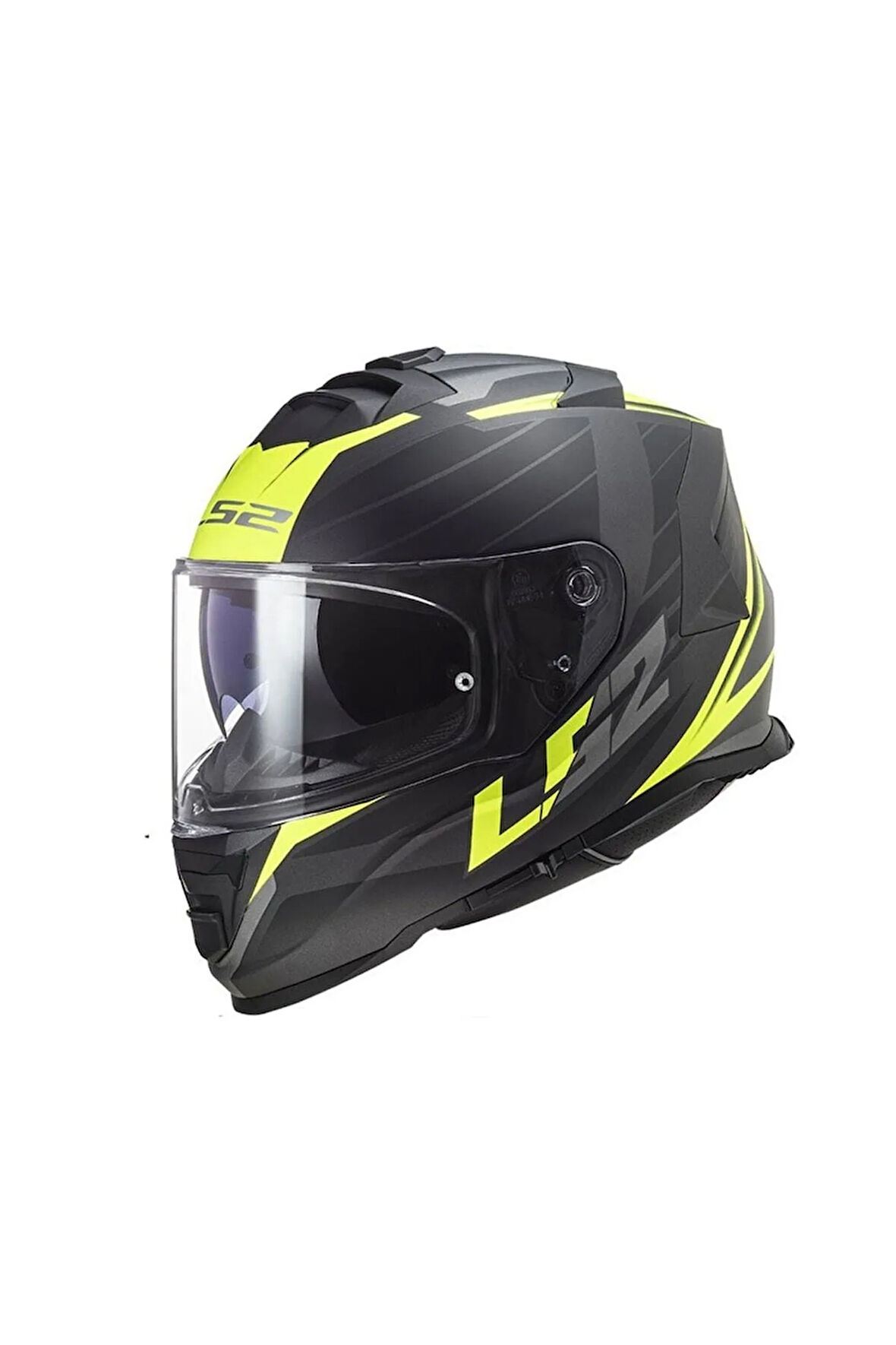 Ff800 Storm 2 Nerve Mat Black H-v Yellow Motorcu Kaskı