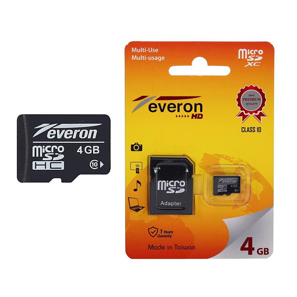 Everon 4 GB MicroSD-HC Class 10 Hafıza Kartı+Sd Adaptör