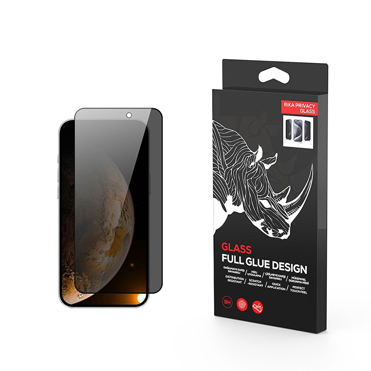 iPhone 17 Rika Premium Privacy Hayalet Temperli Cam Ekran Koruyucu