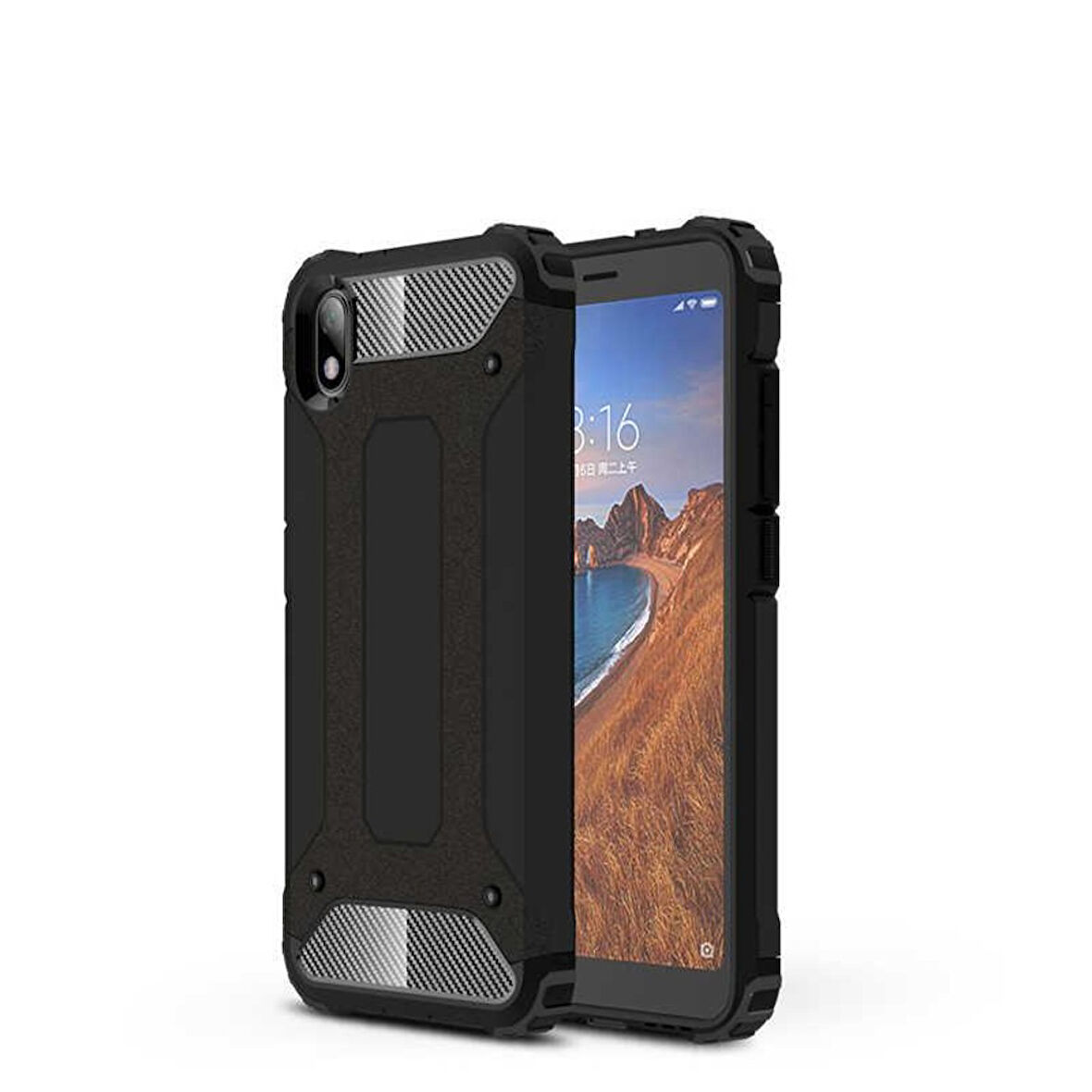 Xiaomi Redmi 7A Kılıf Armor Hybrid Zırh Silikon