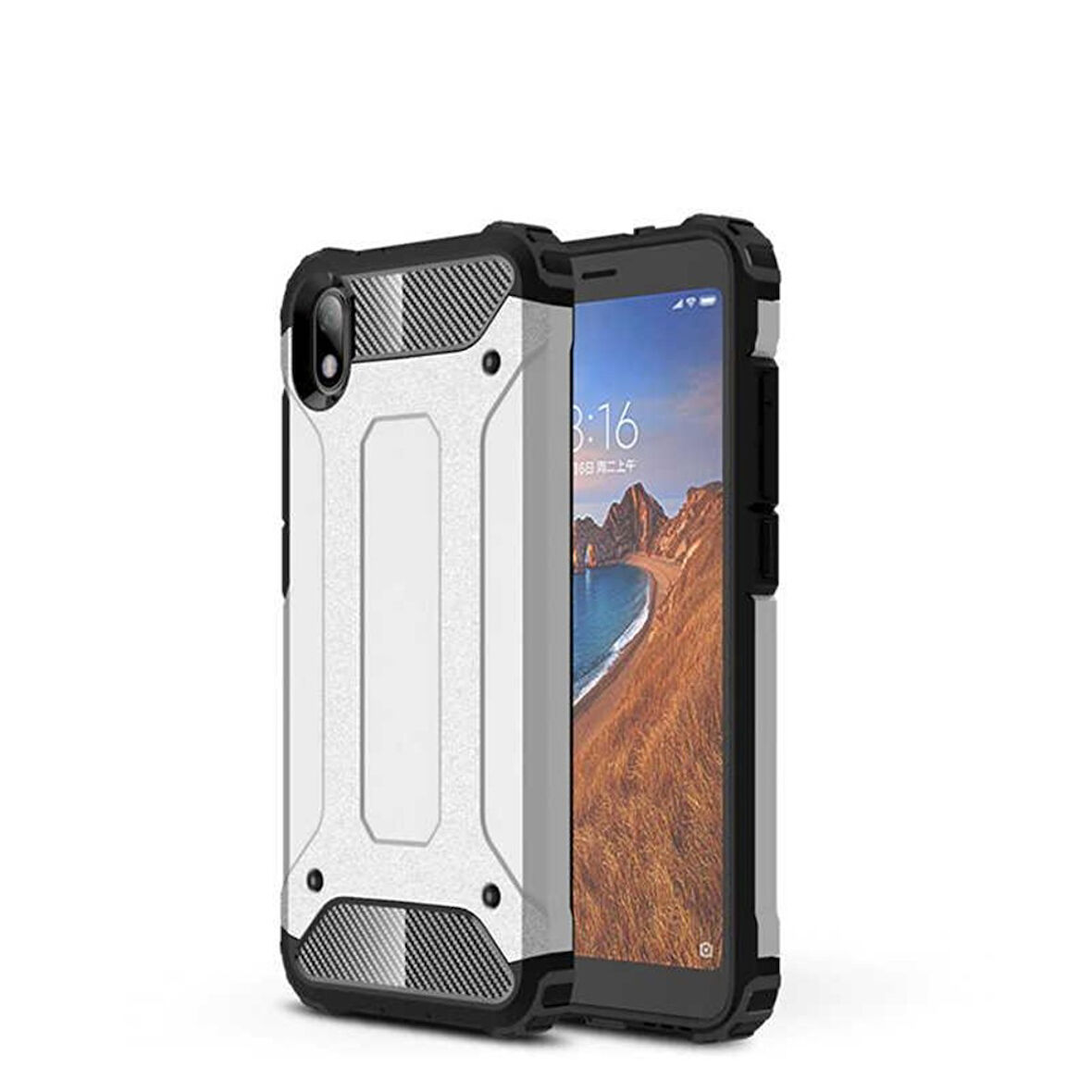 Xiaomi Redmi 7A Kılıf Armor Hybrid Zırh Silikon
