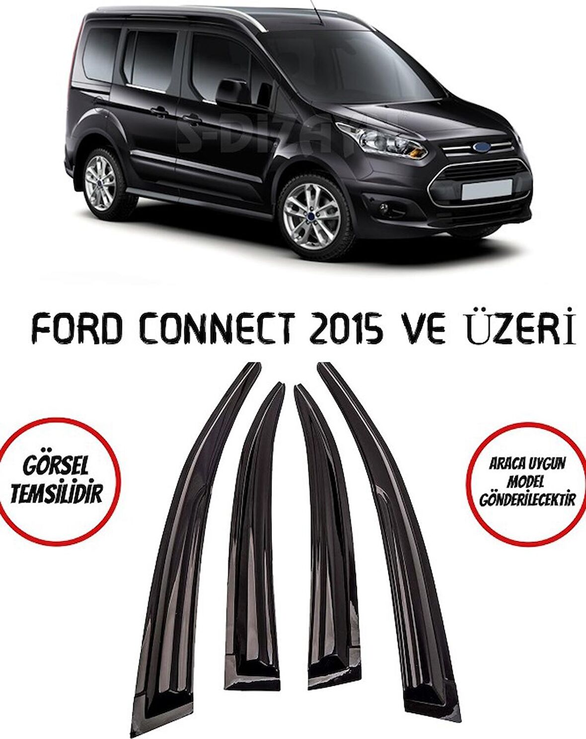 Balp Ford Connect Cam Rüzgarlığı 4lü 2015 ve Üzeri