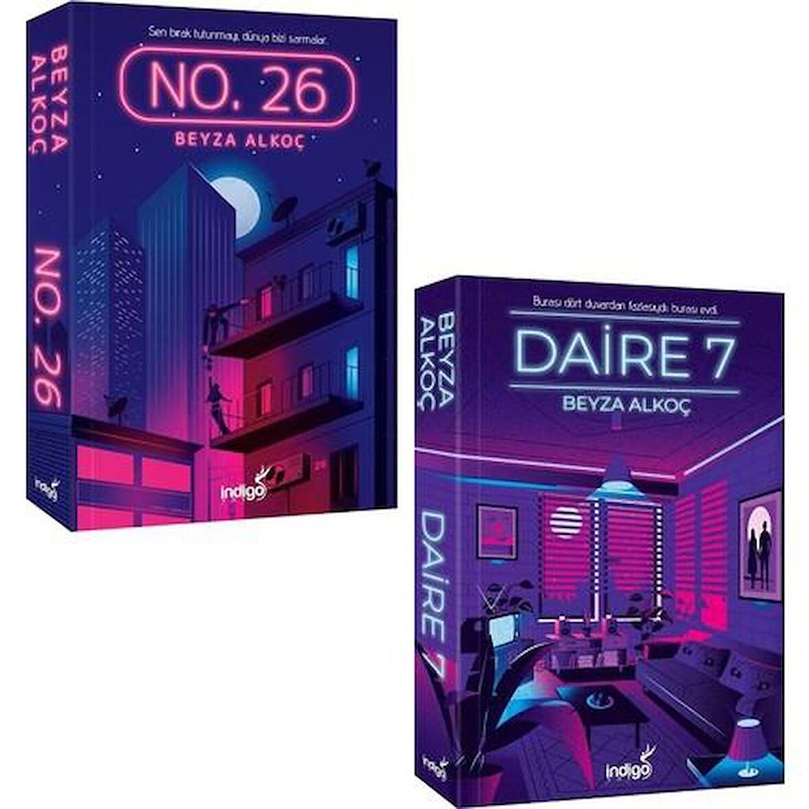 İndigo Kitap Daire 7 - No 26 Karton Kapak Beyza Alkoç 2 Kitap Set