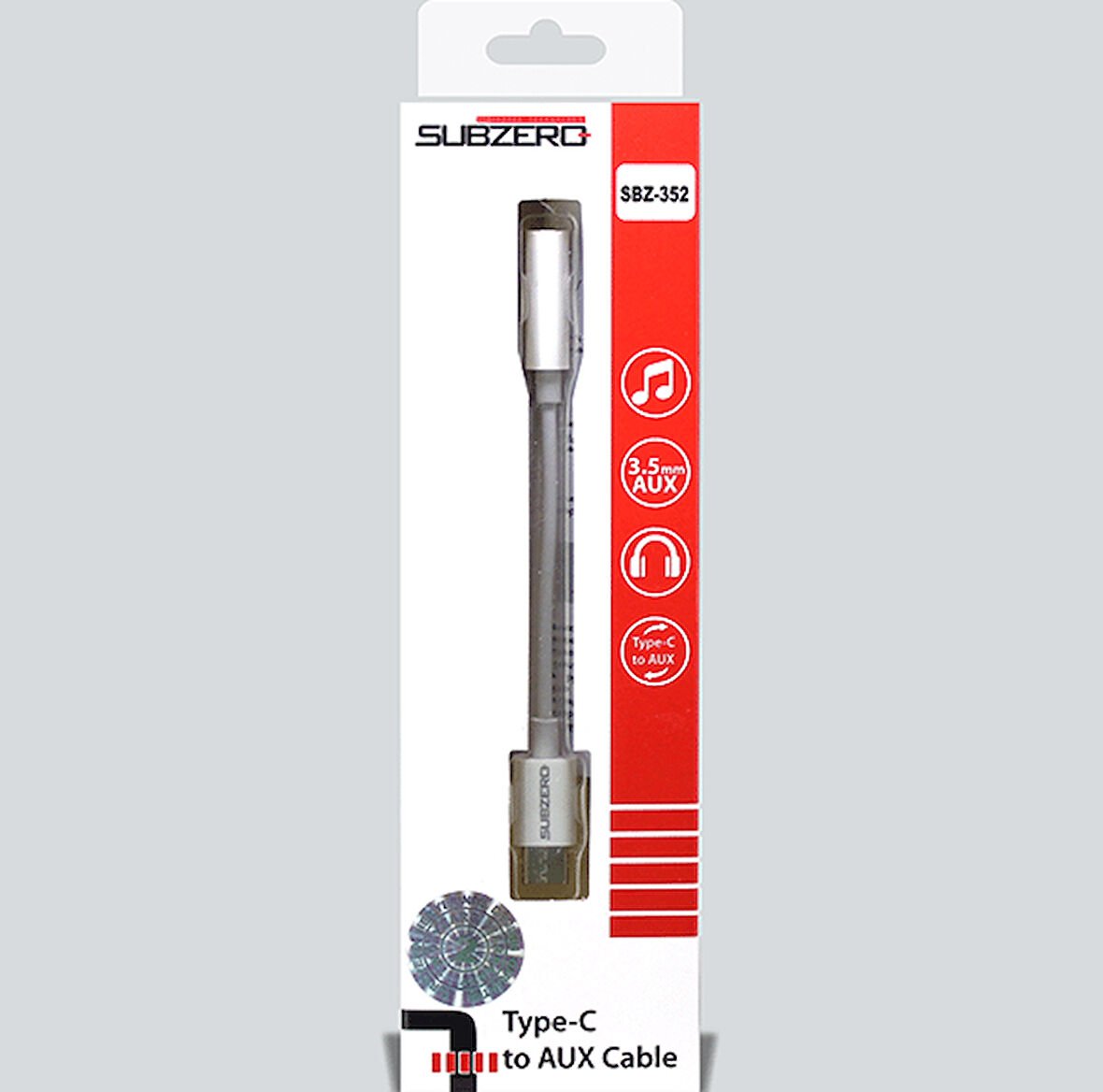 (TYPE-C) Kulaklık Aux 3.5mm Dönüştürücü Çevirici Subzero AD20