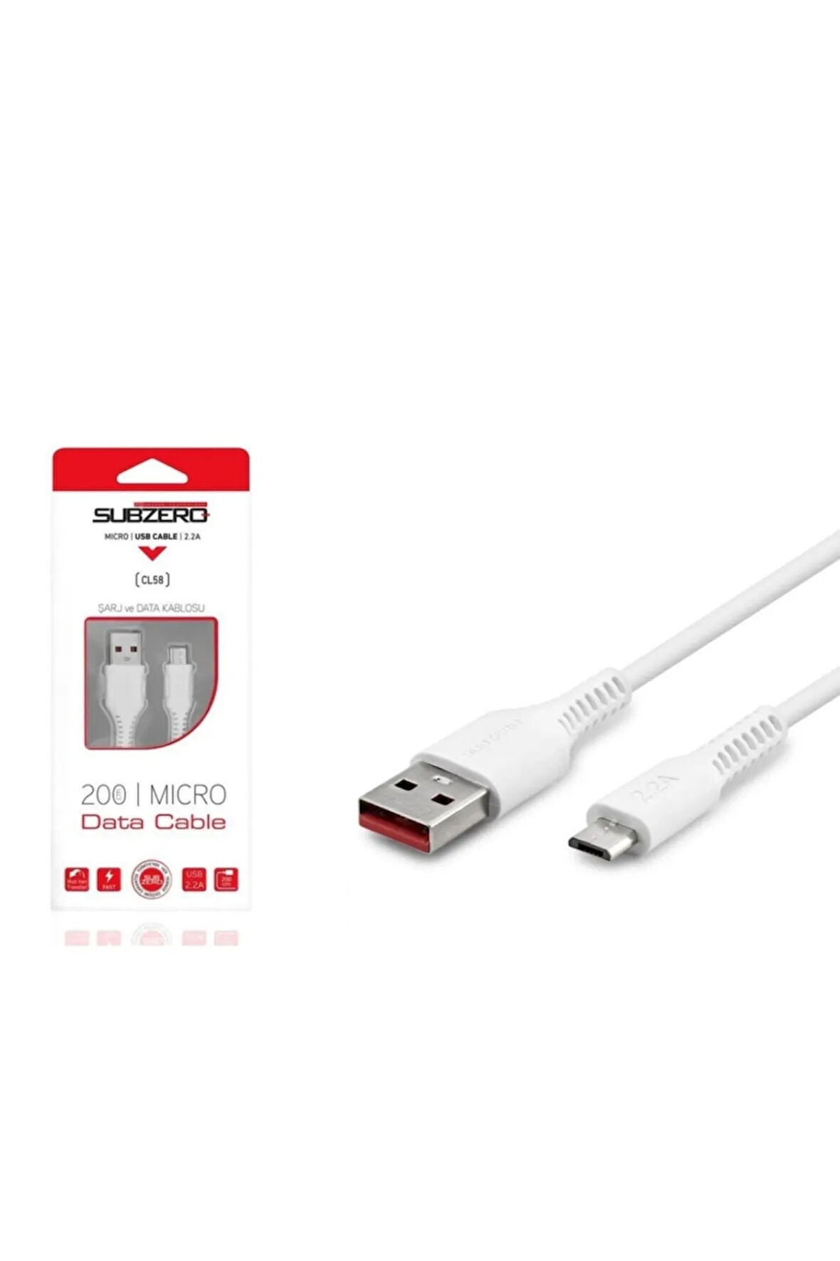 Micro Usb Şarj Ve Data Kablo | Hızlı 2.2a - 2m - Cl58