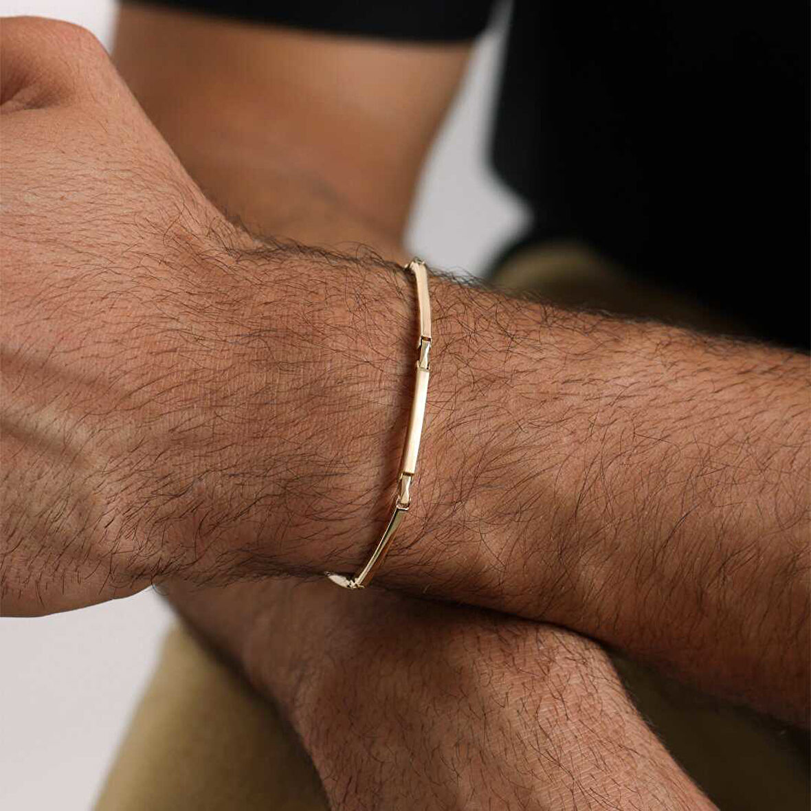 Parçalı Plaka Erkek Bileklik