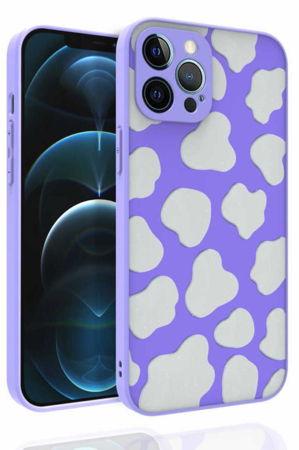 Apple iPhone 12 Pro Max Kılıf Desenli Kamera Korumalı Nora Silikon Kapak