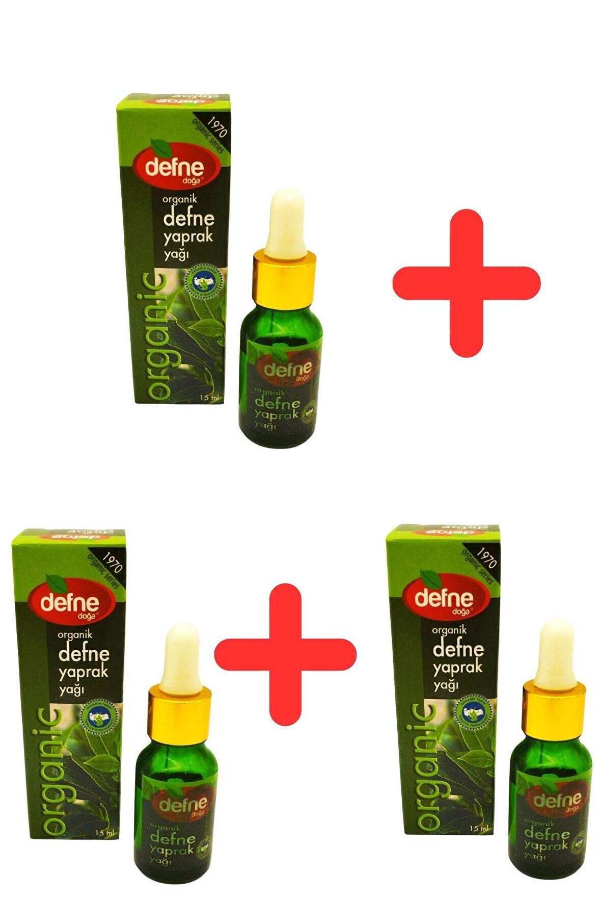 Organik Defne Yaprak Yağı 15 ml x 3