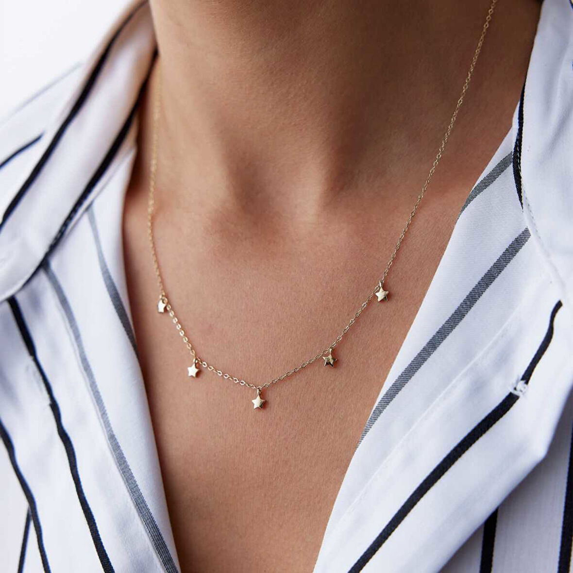 Sıralı Yıldızlı Kolye