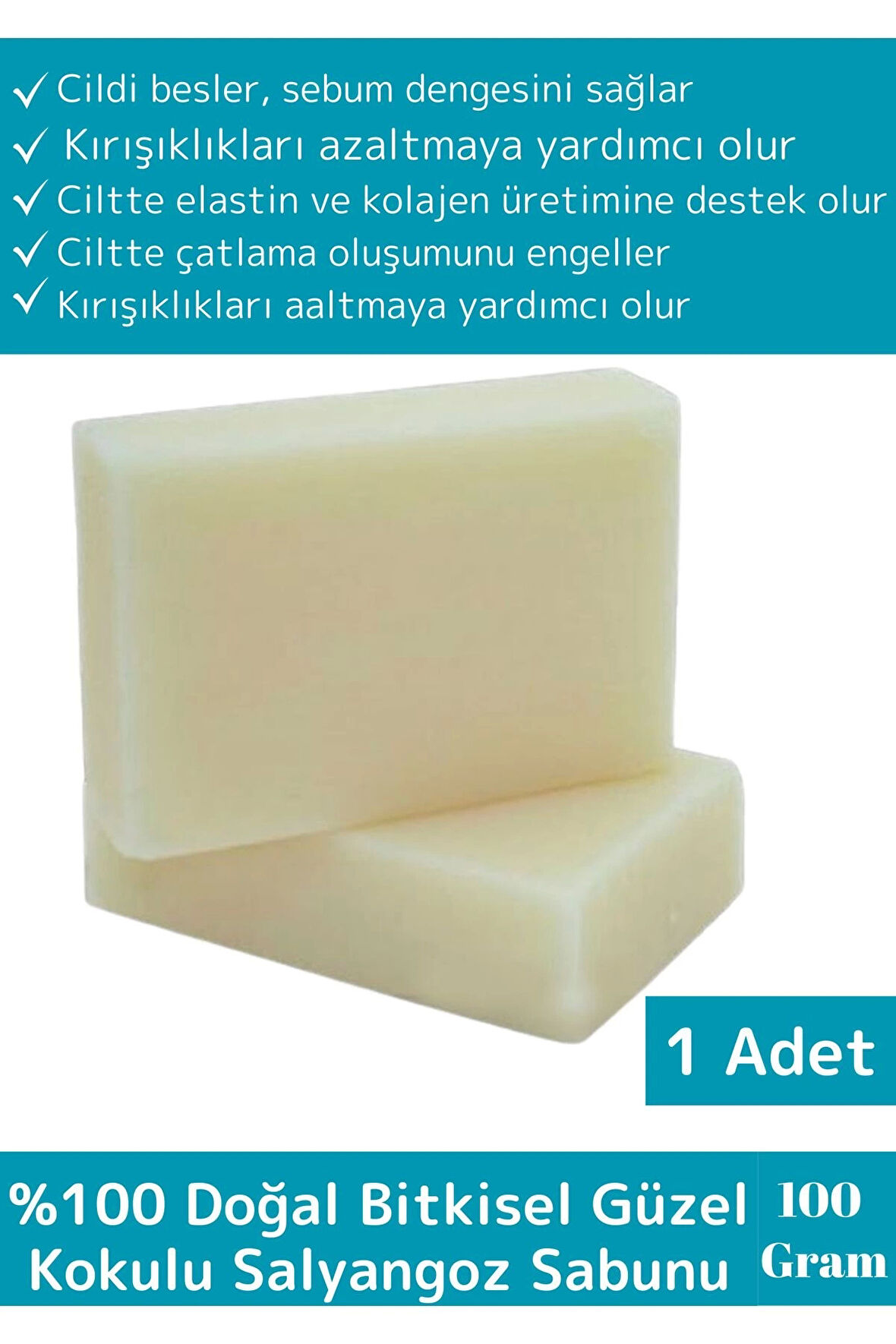 Özel Üretim %100 Doğal Organik Güzel Kokulu Salyangoz Sabunu El Yüz Saç Vücut Cilt Sabunu 1 Adet