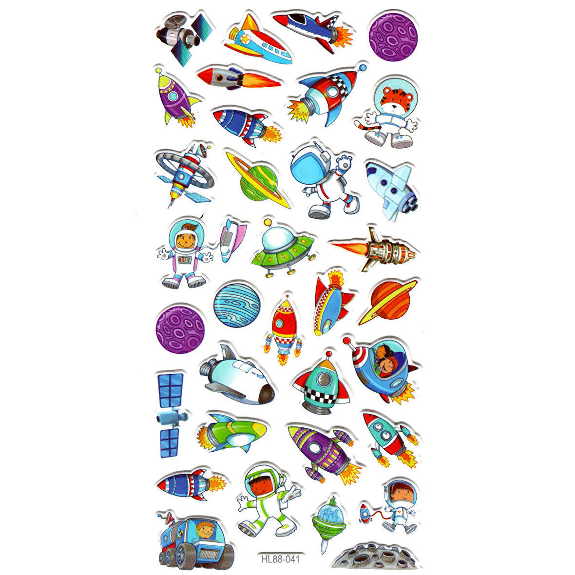 Sticker Kabartmalı Stiker Defter, Planlayıcı Etiket (HL88-041) - 17X9 cm - Astranot Uzay Araçları
