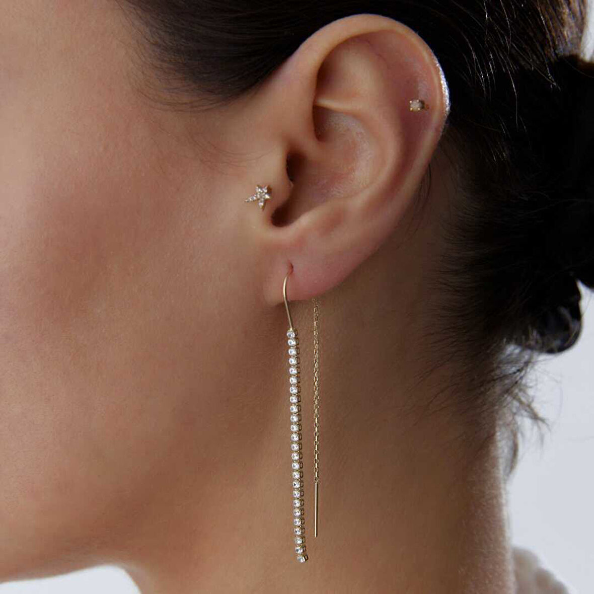 Su Yolu Zincir Sallantılı Küpe