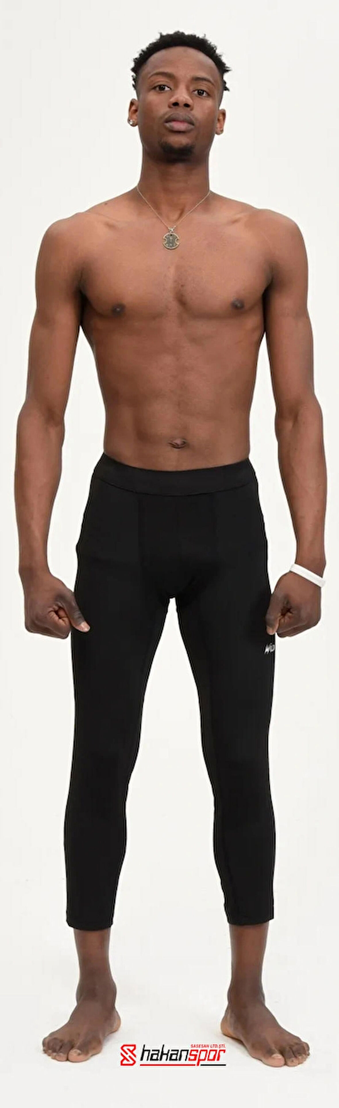 FUTBOL ERKEK UZUN TAYT PANTOLON SİYAH CEPSİZ