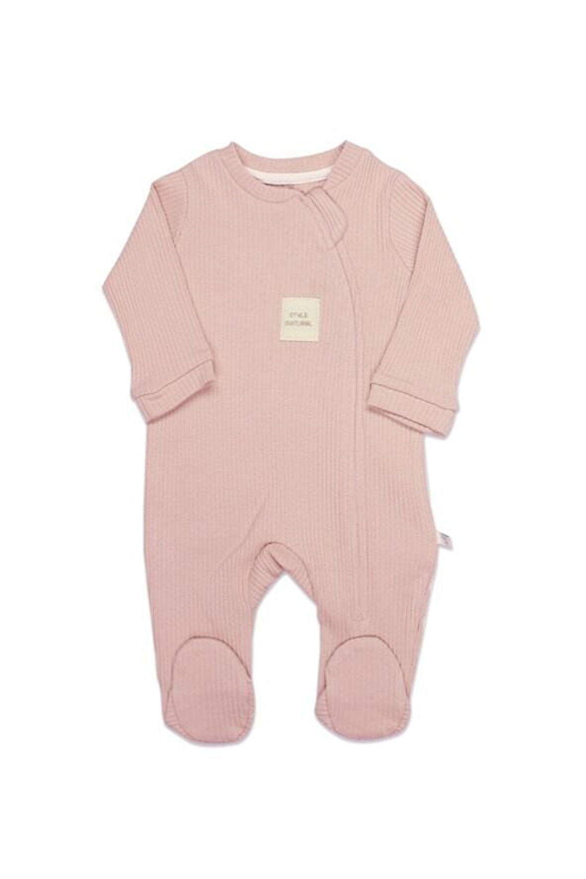 Bistyle Style Natural Fermuarlı Bebe Tulum 15115 Pembe