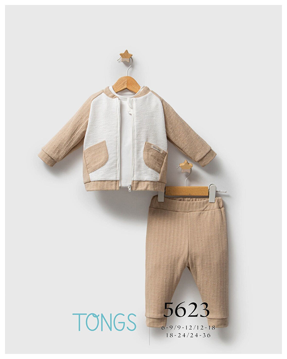 Tongs Baby Streamlined 3'lü Takım 5623 Bej