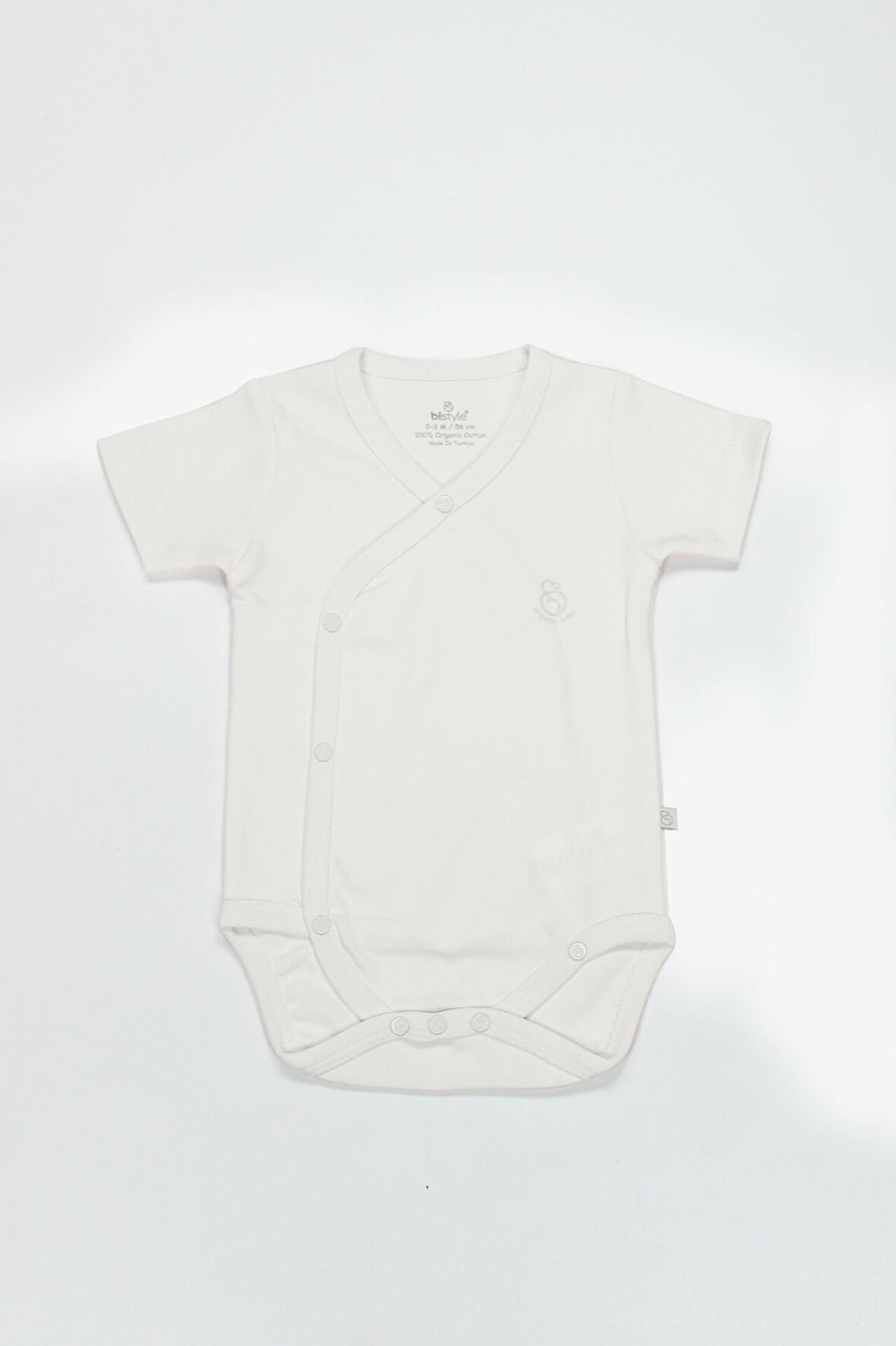 Bistyle Organik Natural Basic Style Kruvaze Yarım Kol Body BS17101 Ekru