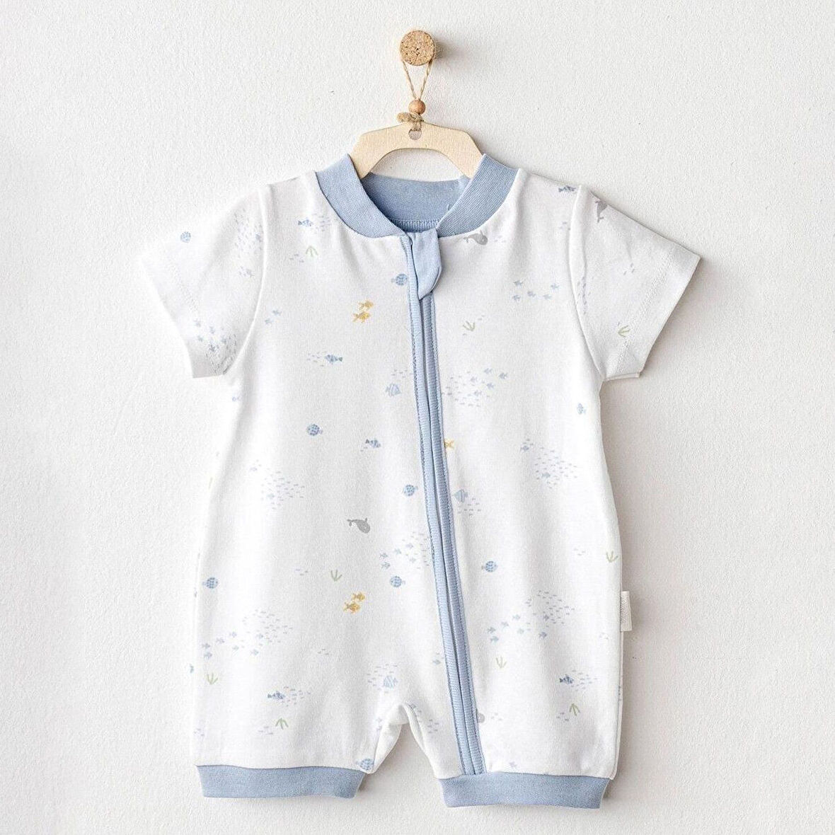 Andywawa AC25605 Ocean İs My Happy Place Bebek Tulum White