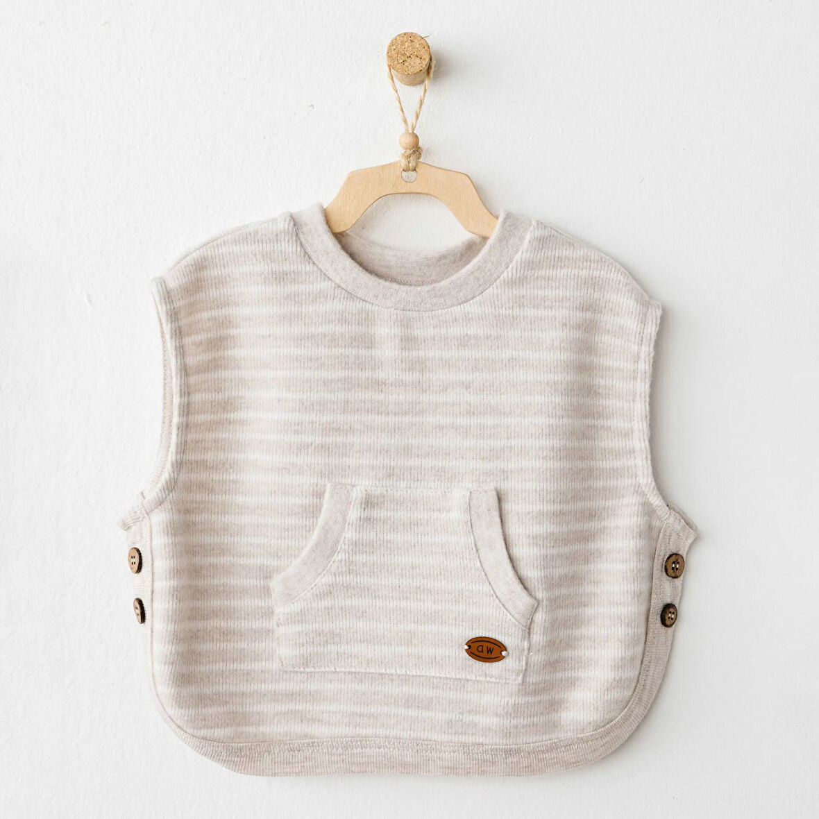 Andywawa AC26214 Casual Yelek Beige