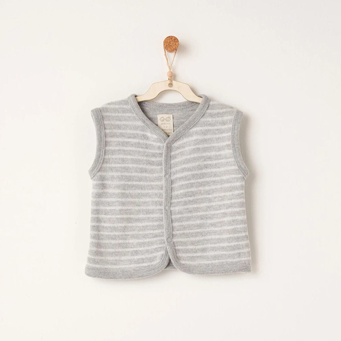 Andywawa AC26221 Casual Yelek Grey